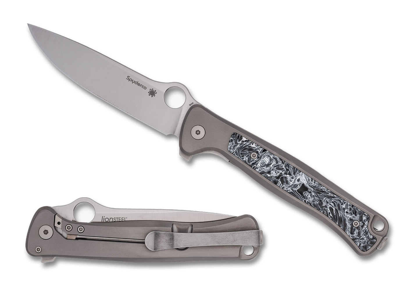 Spyderco C271TIP Slym, M390, Titan/ FatCarbon
