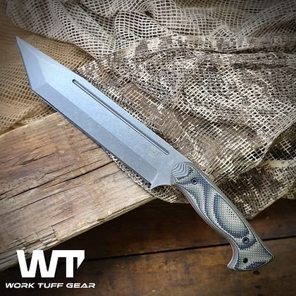 Work Tuff Gear Tanto X (K329) Type B, Dark Washed, Jungle Camo Gator Grip 1