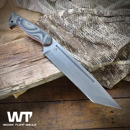 Work Tuff Gear Tanto X (K329) Type B, Dark Washed, Jungle Camo Gator Grip 2