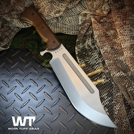Work Tuff Gear V44X (SK85) River Washed, Burlap Canvas Micarta Grip 1