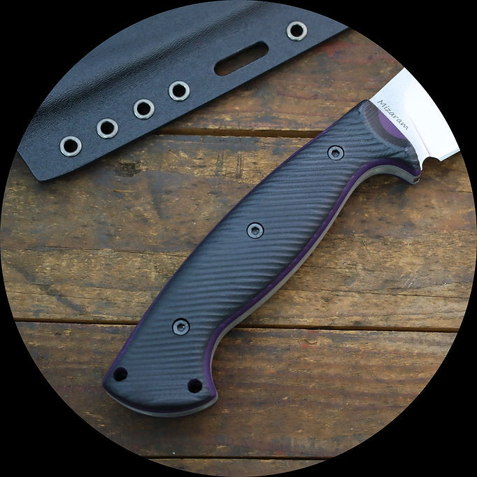 Work Tuff Gear Mizaram (K329) Satin, Black Textured G10 (purple liner) 3