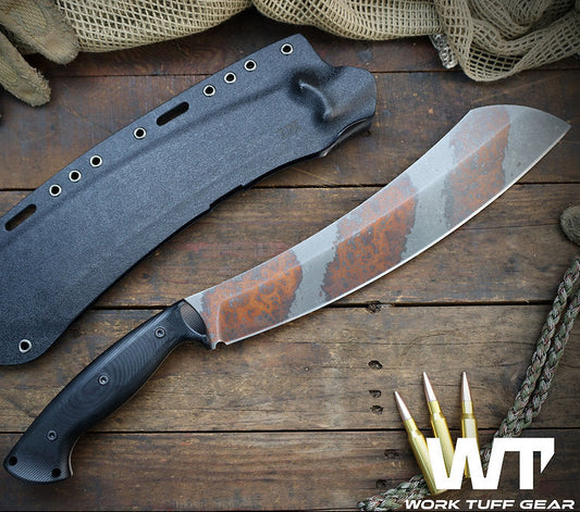 Work Tuff Gear Borneo / K329, Copper Washed, Black G10 Grip 1