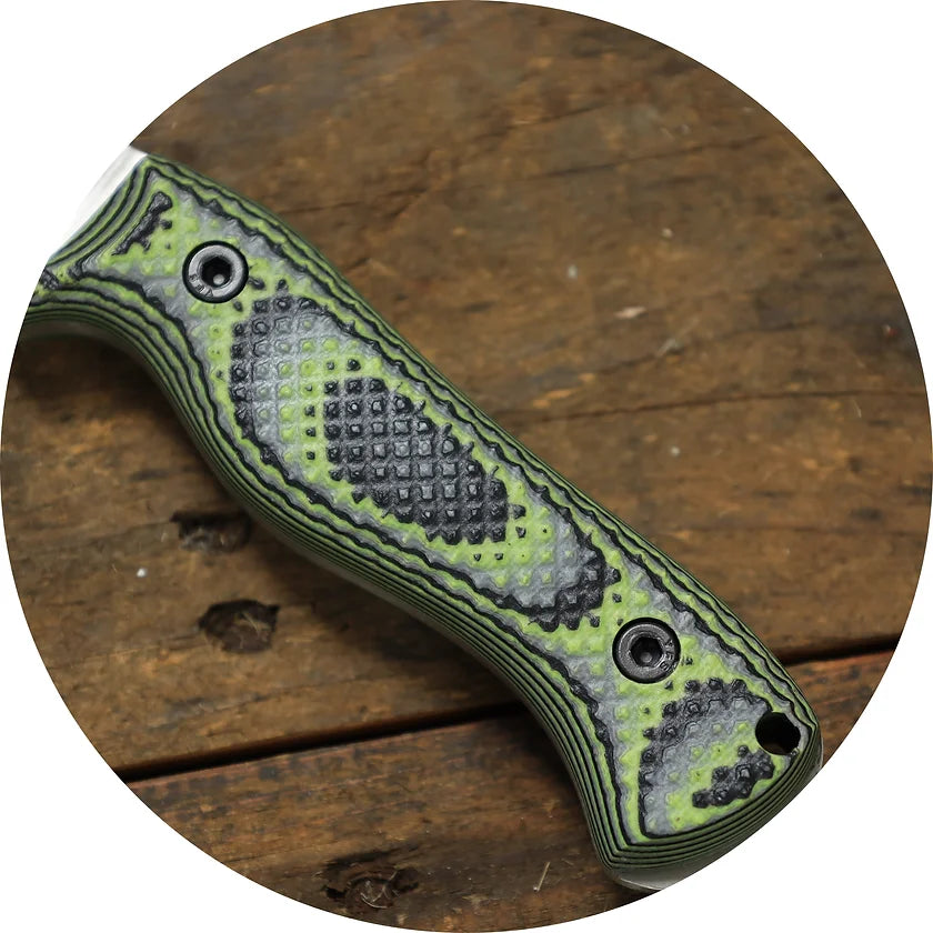 Work Tuff Gear Nomad Bushcrafter (K329) /Sabre grind/Rugged finish/Zombie Green Gator Grip 4