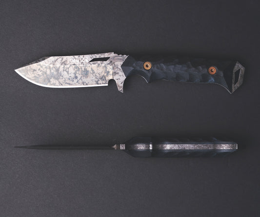 Dawson Knives Shepherd, Rainstorm, Black, 80CRV2