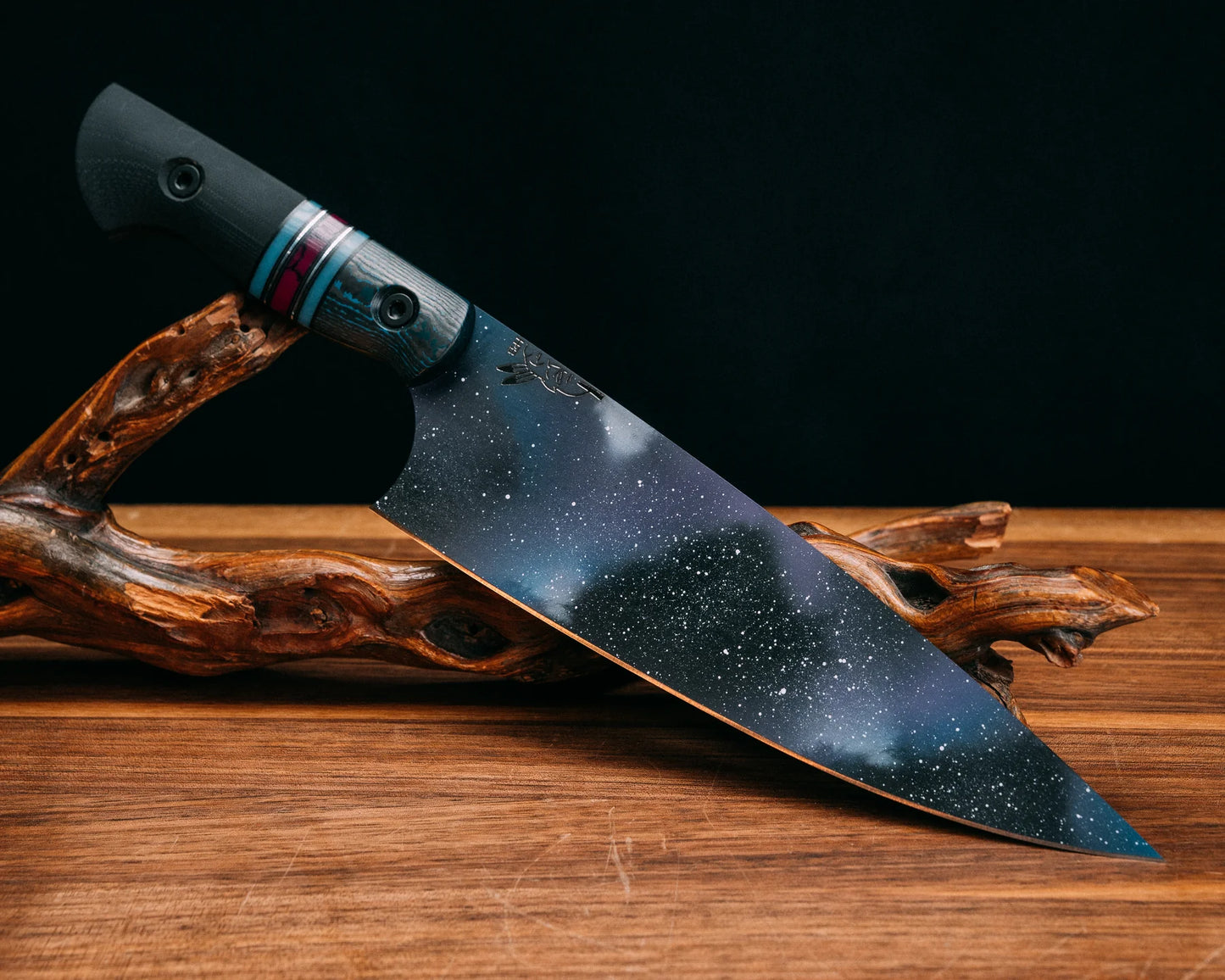 Half Face Blades Chef Set - Arctic Storm FAT Carbon, Glow G10, Sugi Tru-stone Split 2