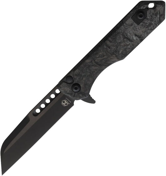 Heretic Knives Jinn Button Lock Marble Glow Carbon Fiber 1