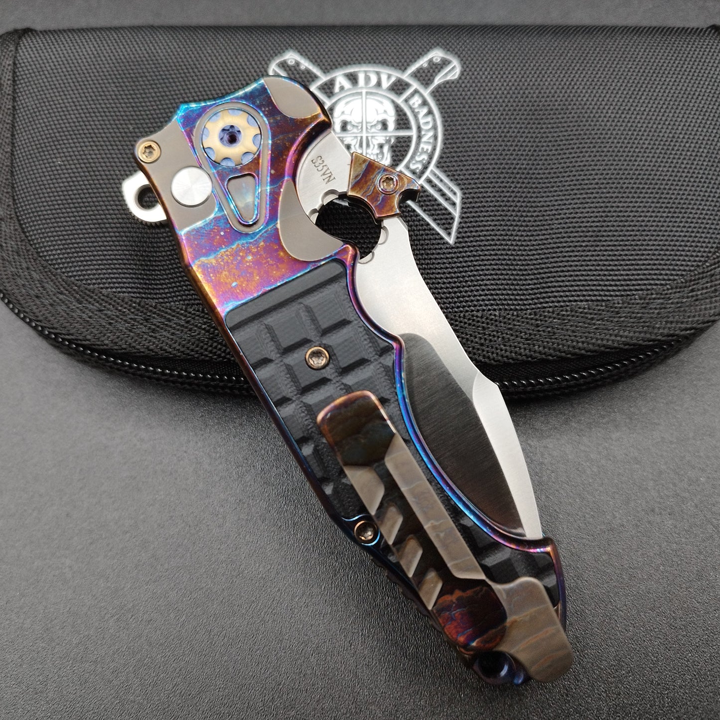 ADV Mini Alpha-S Serrated Acid Rain Black fragged 4