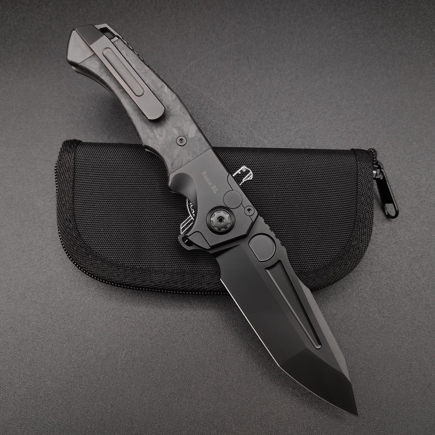 ADV Ronin All Black Titan Carbon Fibre Inlay S35VN 2