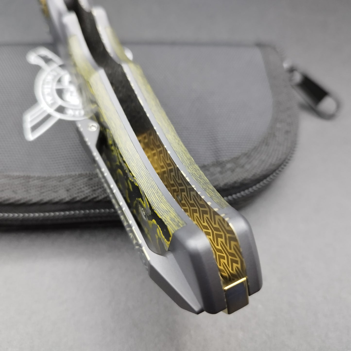 ADV Ronin Kalgard Titan Yellow Carbon Fibre Custom Laser Art 3