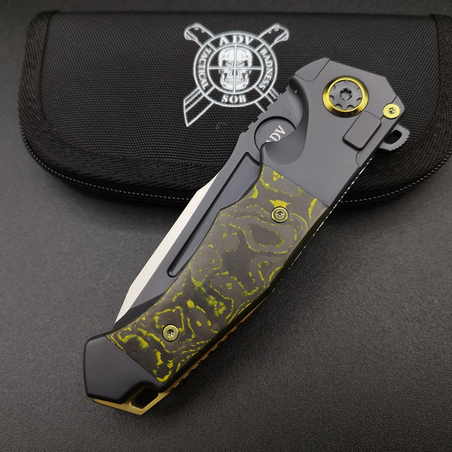 ADV Ronin Kalgard Titan Yellow Carbon Fibre Custom Laser Art 5