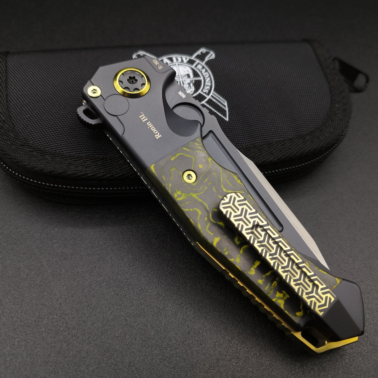 ADV Ronin Kalgard Titan Yellow Carbon Fibre Custom Laser Art 4