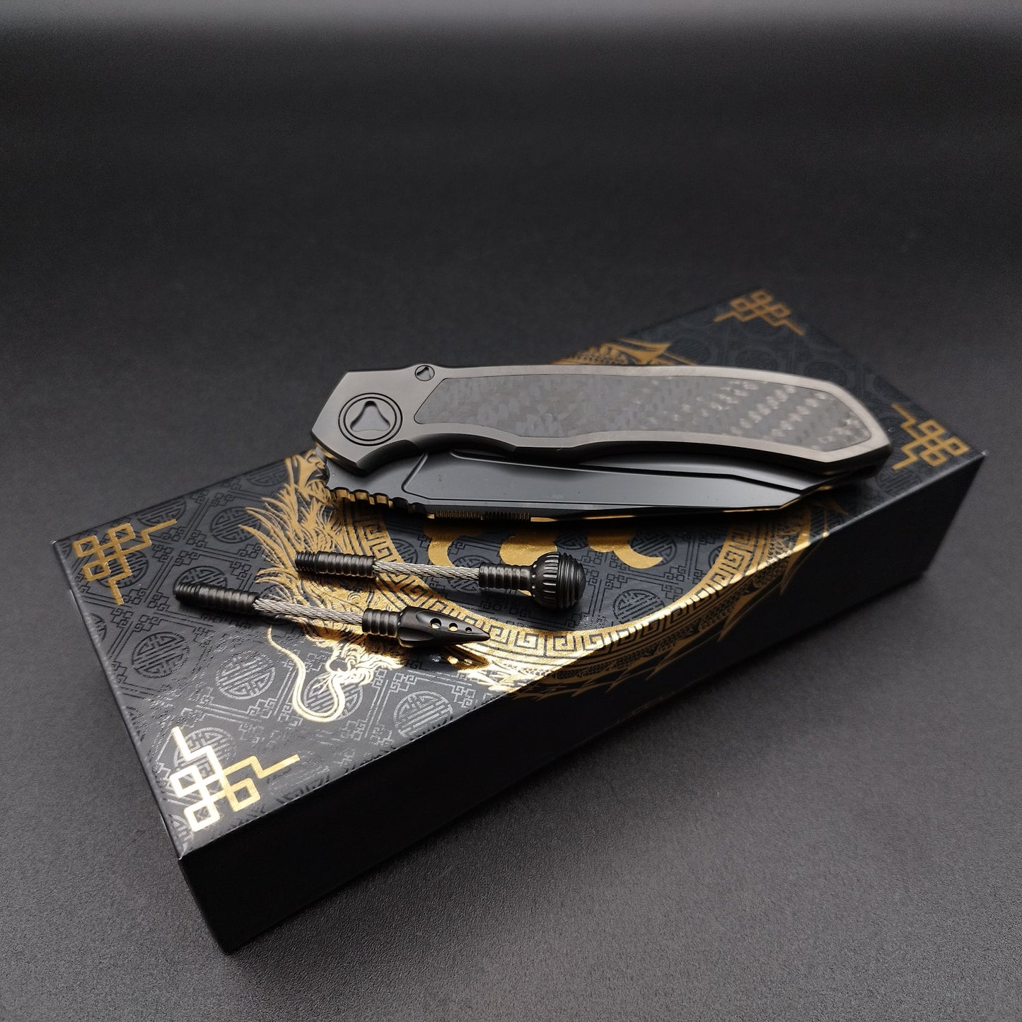 Microtech Knives Anax Framelock DLC Stand 3
