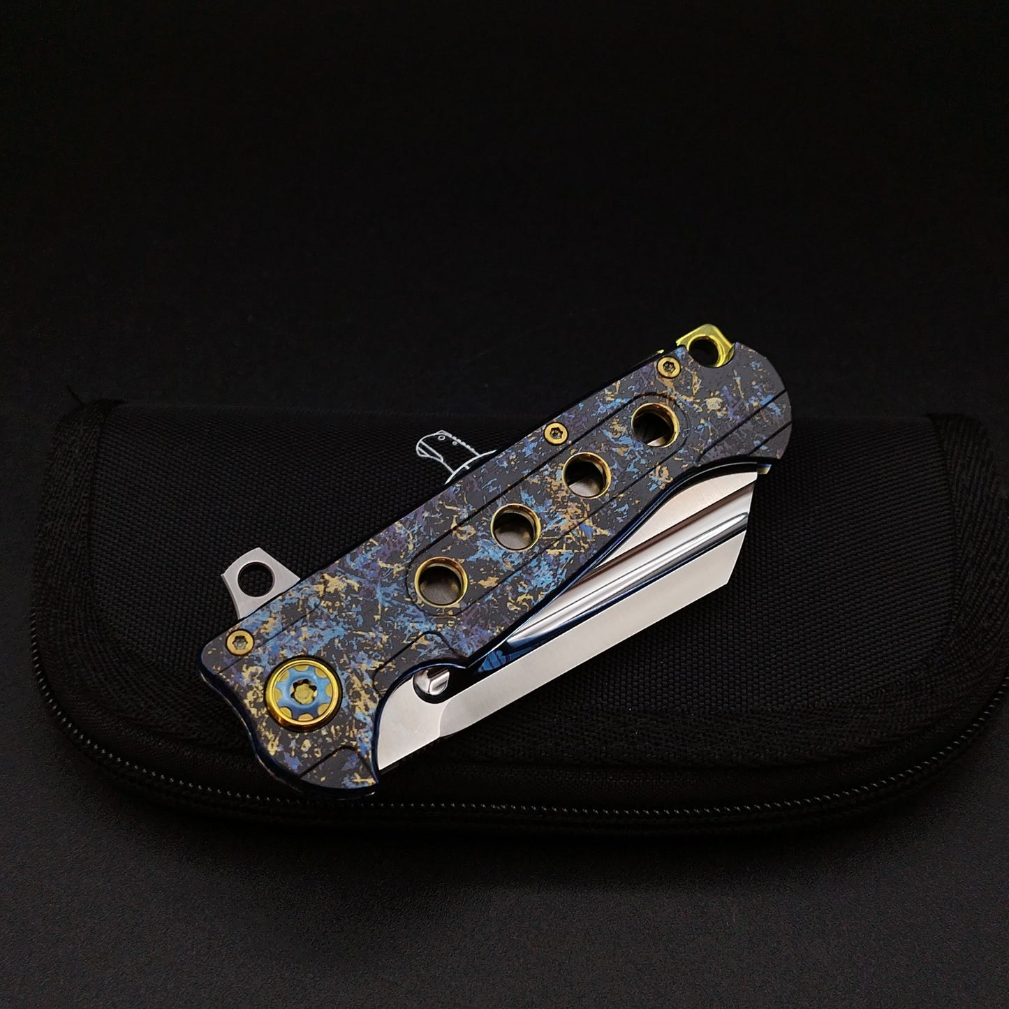 ADV Mini Butcher Titanium Dazzle Finish, Laser Art 4