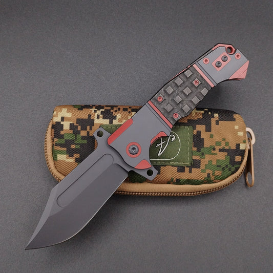 ADV Badlands Bowie Black and Red, Carbon Fiber 1