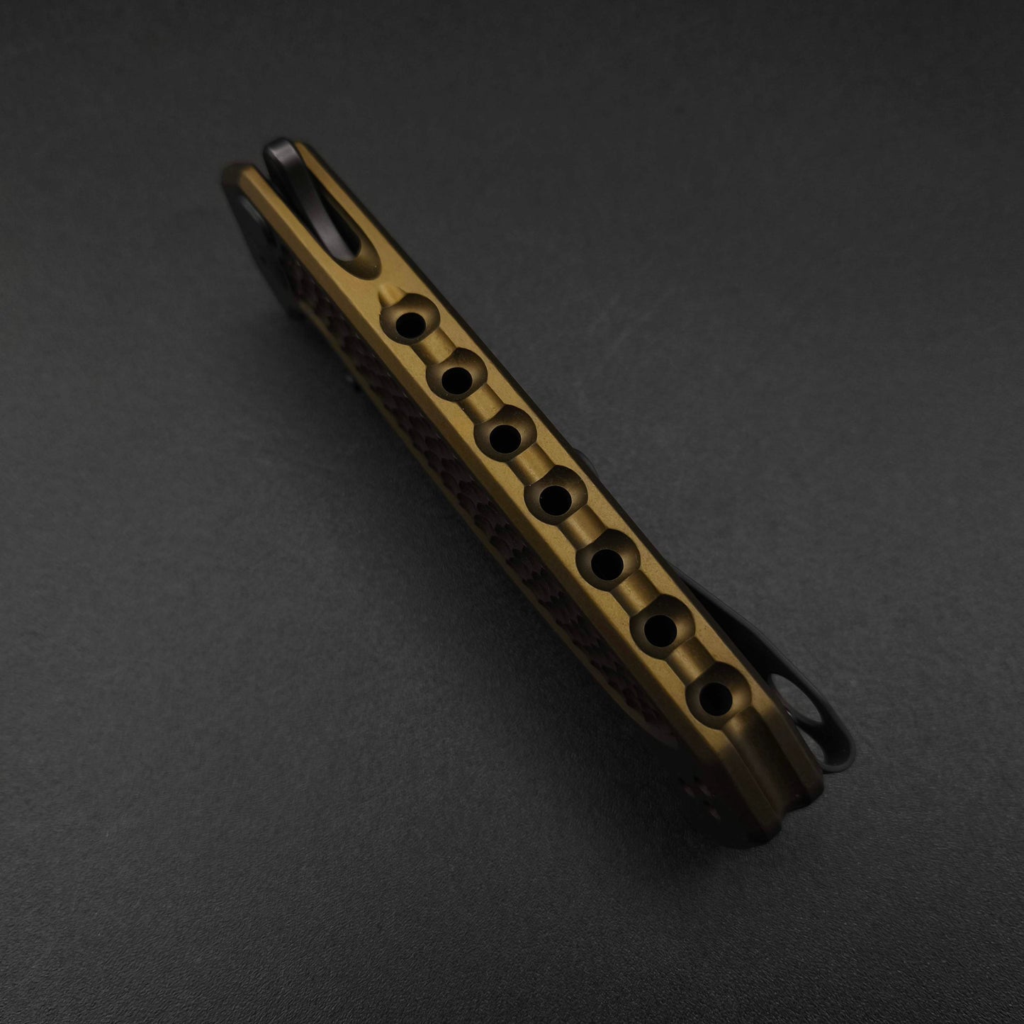 Half Face Blades Disaster Folder, Anodized OD Green, nitride black blade 6