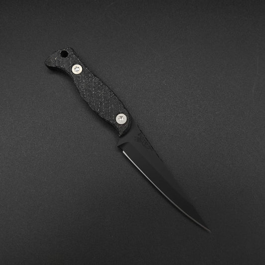 Half Face Blades Congressman Black Burlap Micarta 1