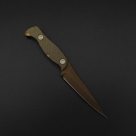 Half Face Blades Congressman OD Green and Coyote G10, Midnight Bronze cerakote 1