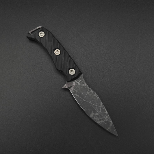 Half Face Blades Ishi Black G10 Acid Splash 1