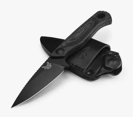 Benchmade 203BK-02 Dacian, Black Blade, Leather 1