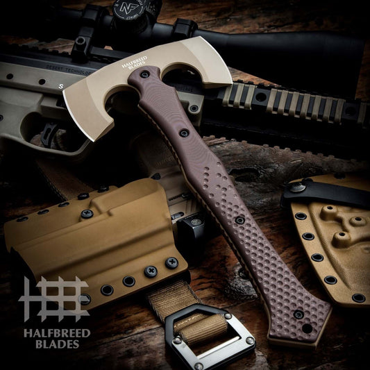 Halfbreed Blades CBA-01 Dark Earth Compact Battle Axe 1