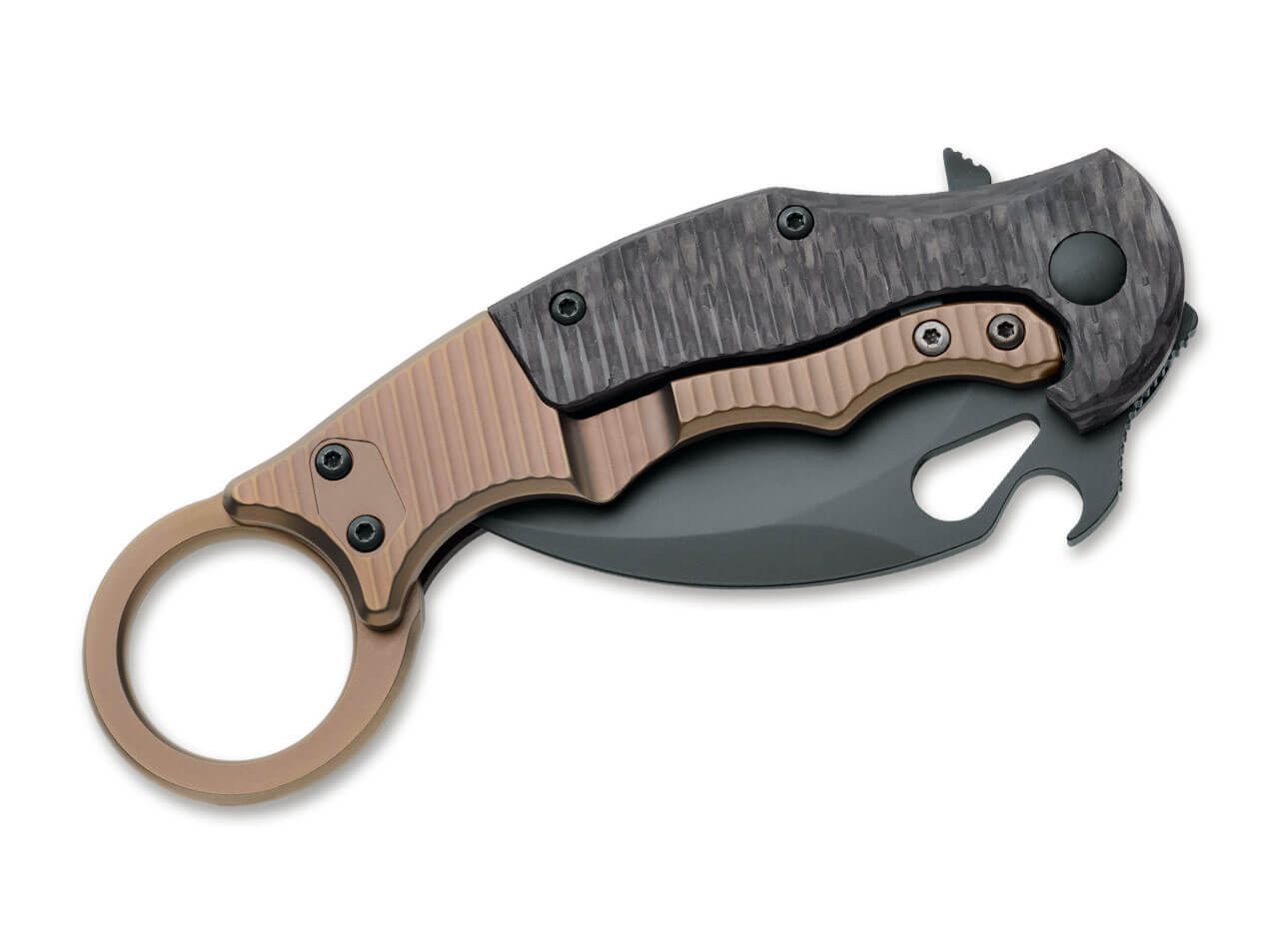 Fox Knives FX 599 TIT Karambit Elmax Titan Carbon Fiber 2