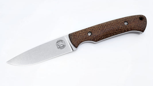 White River Hunter, Natural Burlap Micarta, Magnacut, Kydex 1