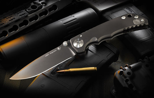 Spartan Blades Harsey Folder - Black DLC - Titanium 1