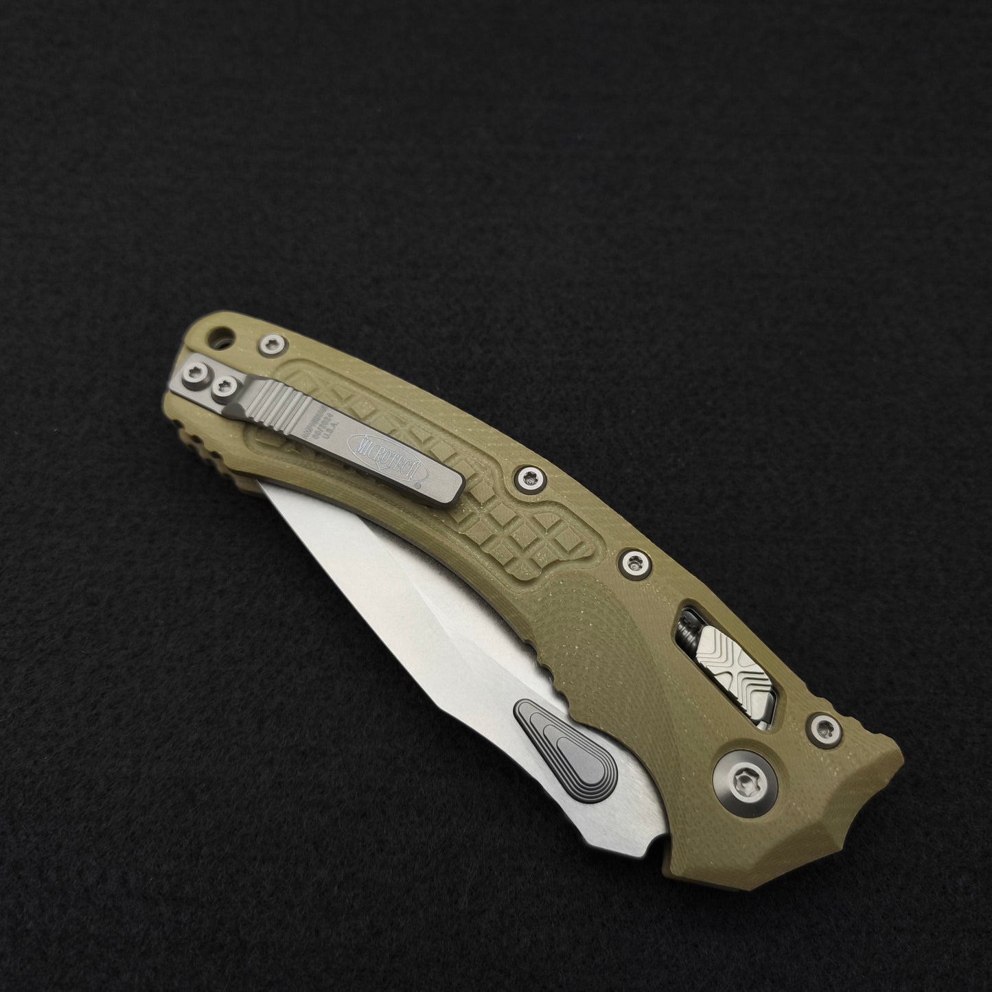 Microtech Amphibian S/E Ram-Lok Frag OD Green G10 4