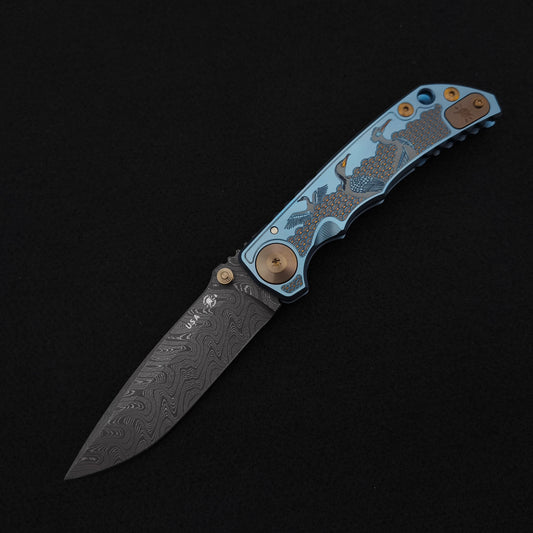 Spartan Blades Harsey Folder SF5 Custom Chad Nichols Damascus Sea Raven Special Edition 1