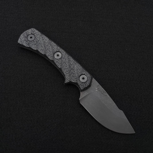 Half Face Blades Beef Harpoon Back Country, Black Canvas Micarta 1