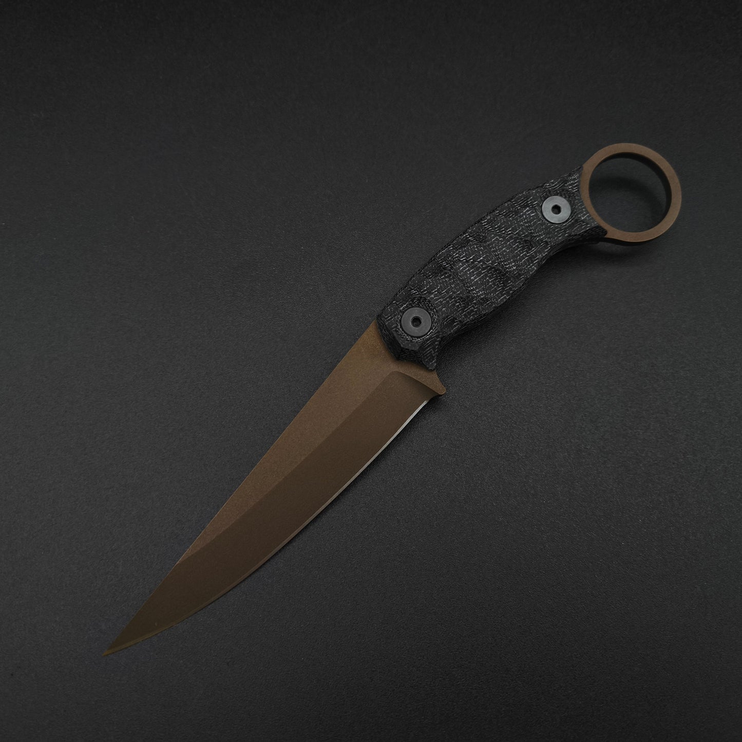 Half Face Blades Osoraku Black Canvas Micarta, Midnight Bronze 2