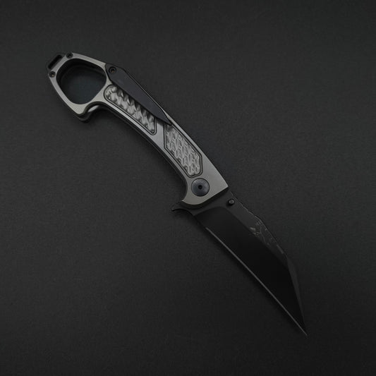 Half Face Blades SHPOS monolithic folder, grey body, Gen 3 1