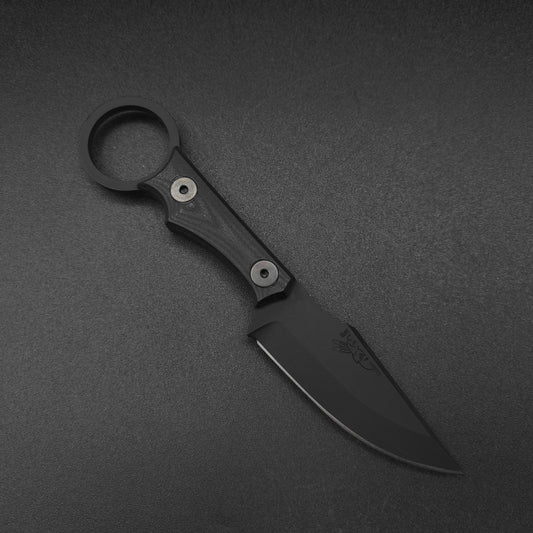 Half Face Blades Jaq, Black G10, Armor Black Cerakote 1