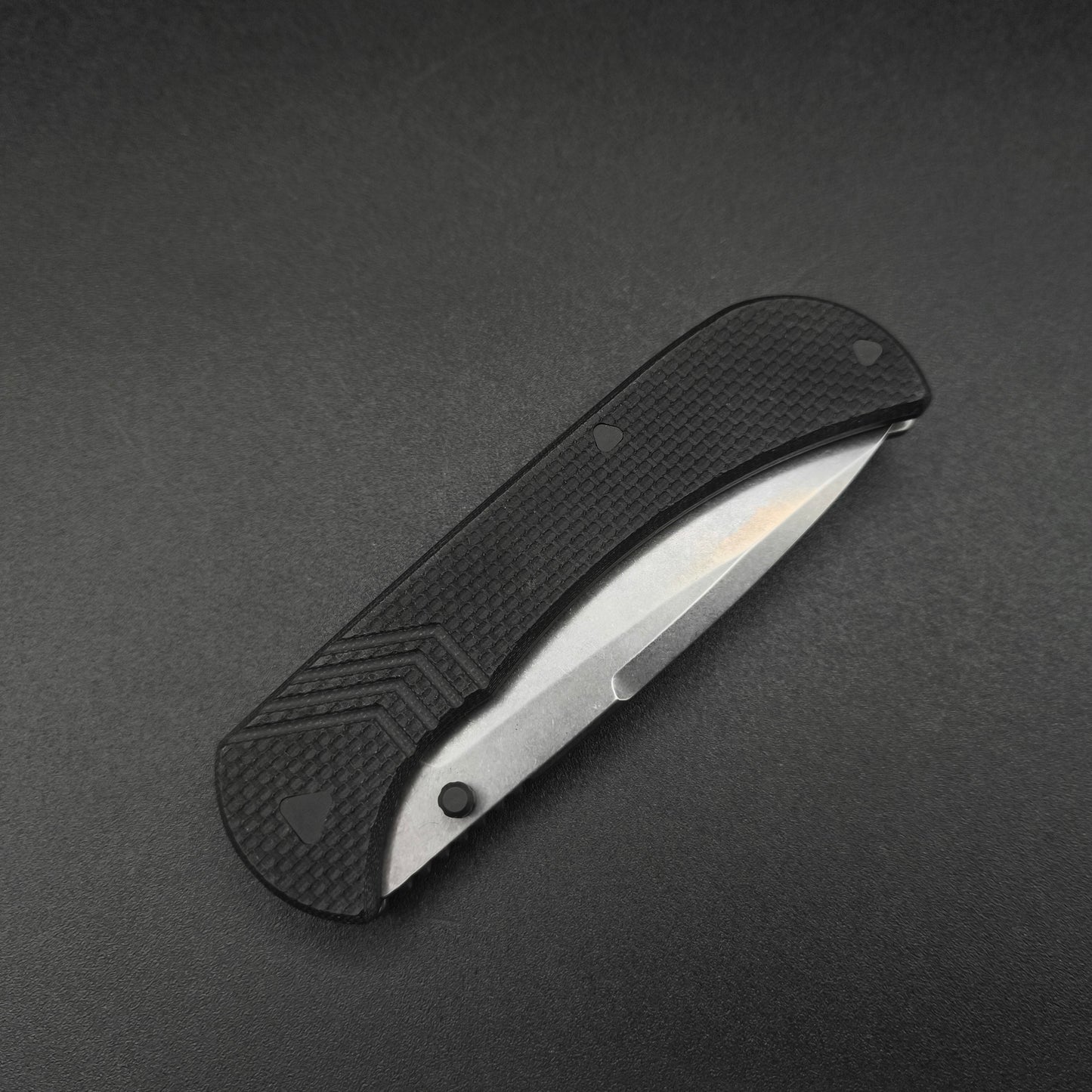 Half Face Blades Cav Folder Black G10 3
