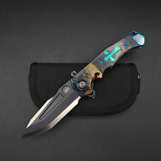 ADV Ronin Acid Rain, Carbon Fiber with Teel Cross, M390