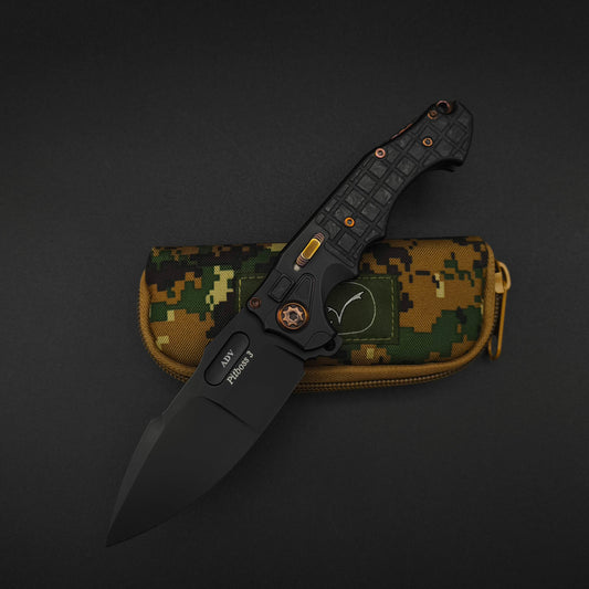 ADV Pitboss 3 Black Carbon Titanium Bronze Hardware 1