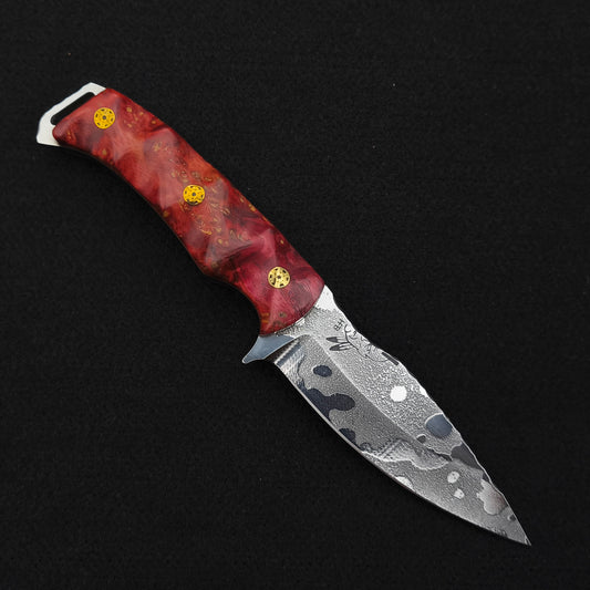 Half Face Blades Ishi, Dyed Box Elder 1