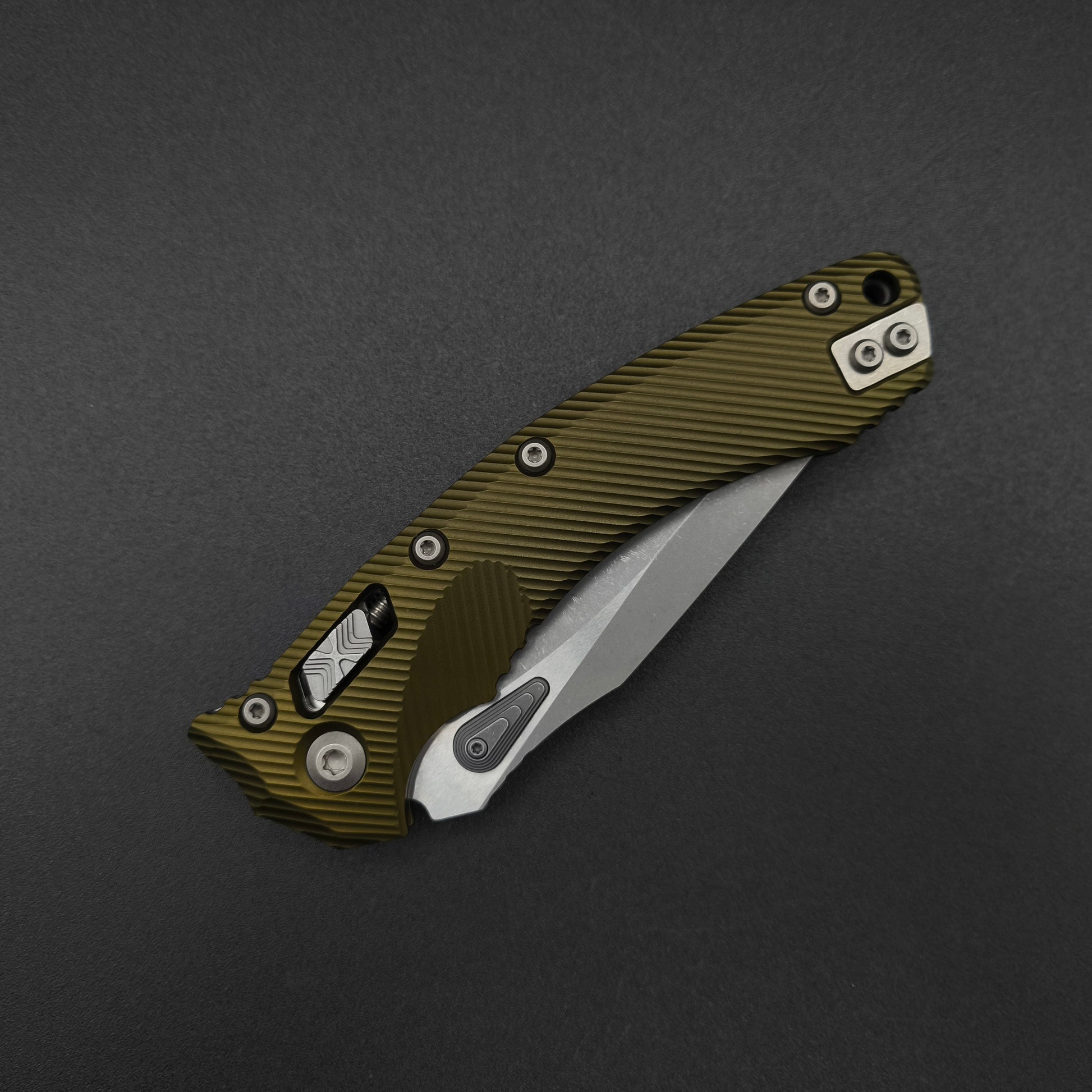 Microtech Amphibian S/E Ram-Lok OD Green Apocalyptic 3