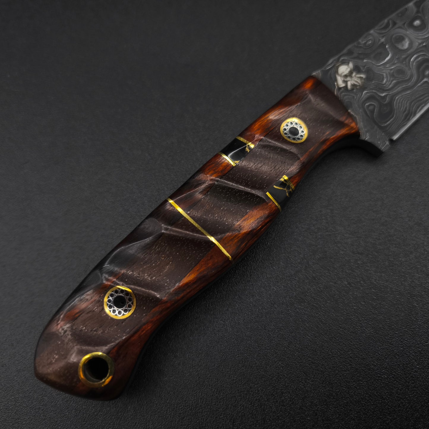 Sea Sick Blades Micro Fieldcraft Damascus Hawaiian Curly Koa 4
