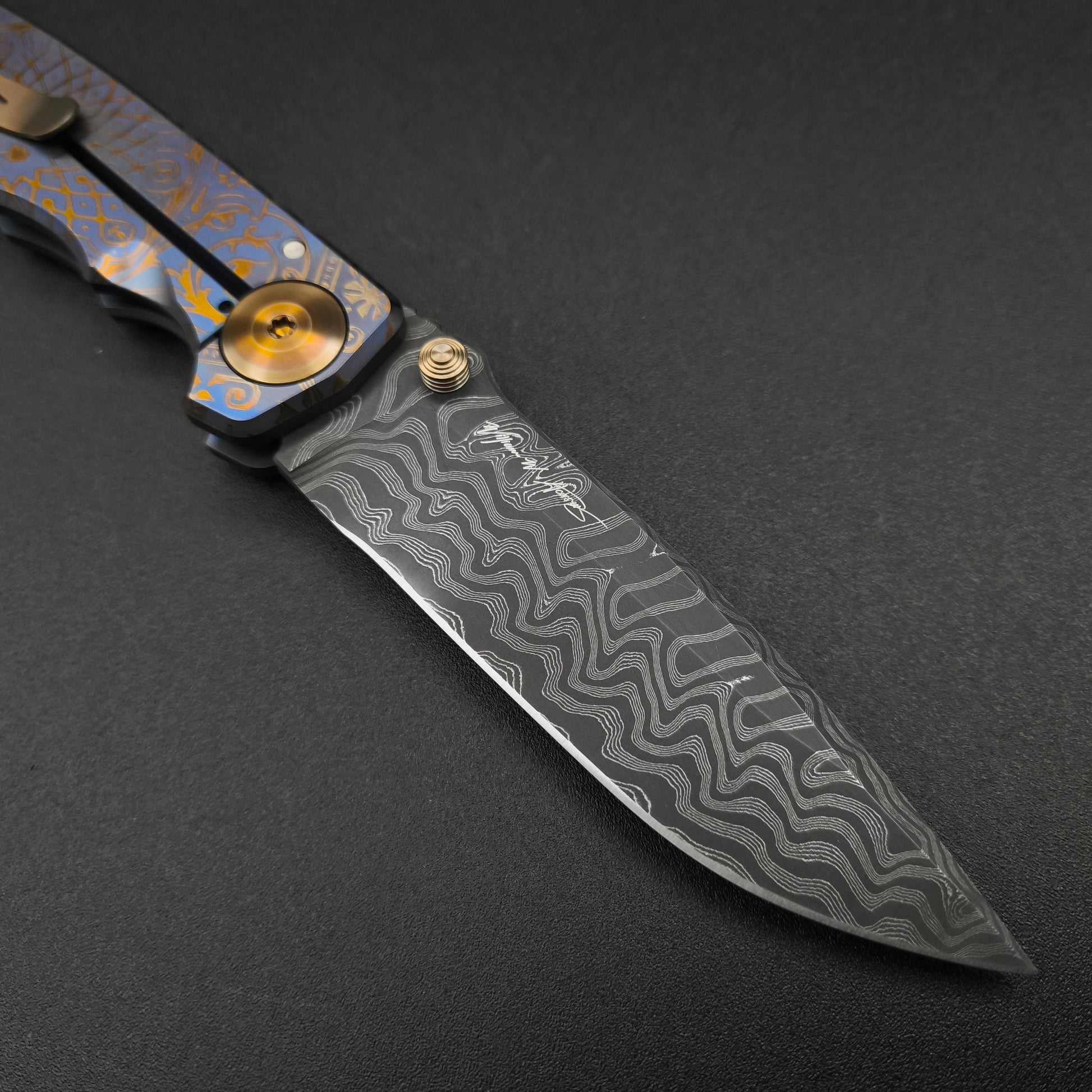 Spartan Blades Harsey Folder SF5 Custom Chad Nichols Damascus Royal Flush 3