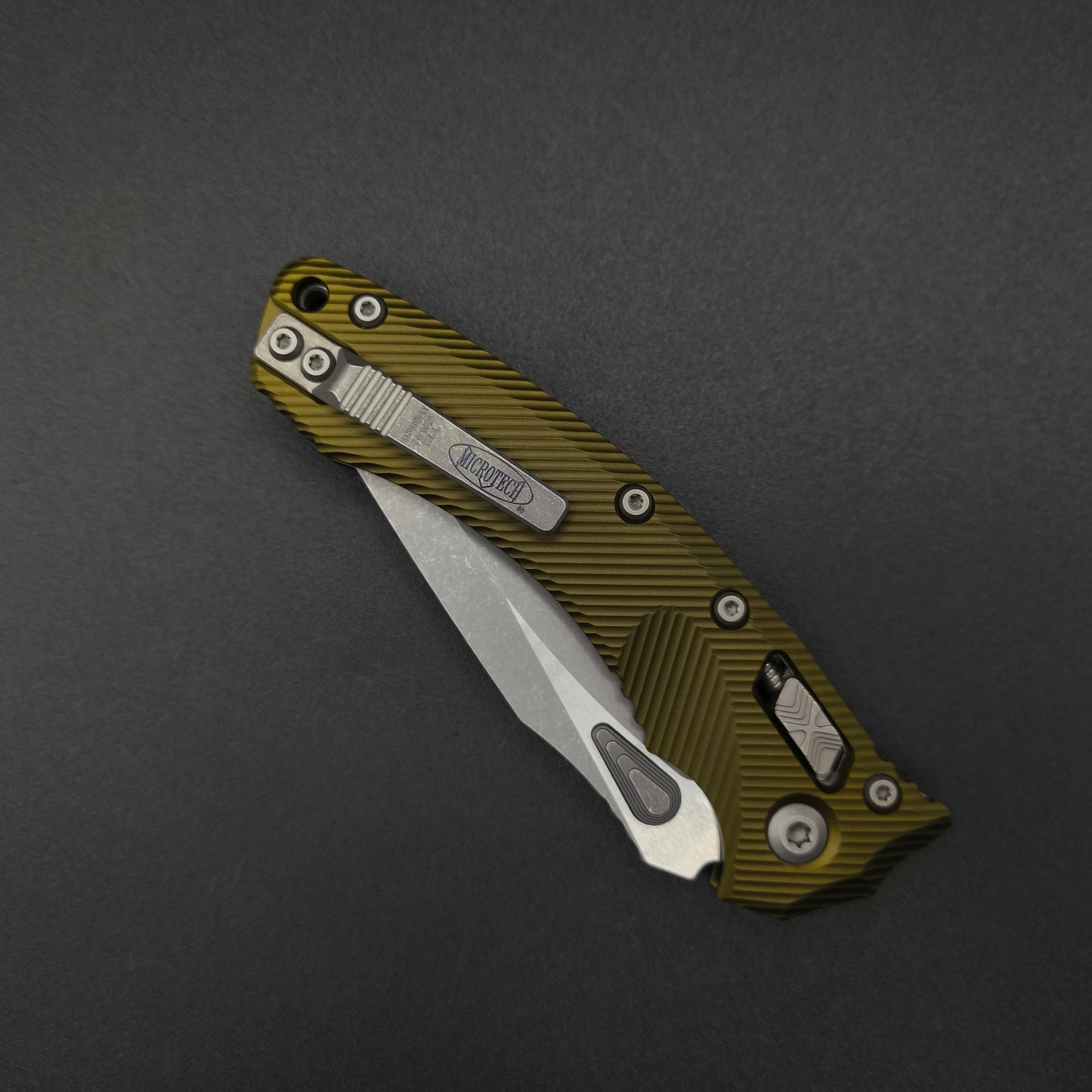 Microtech Amphibian S/E Ram-Lok OD Green Apocalyptic 4