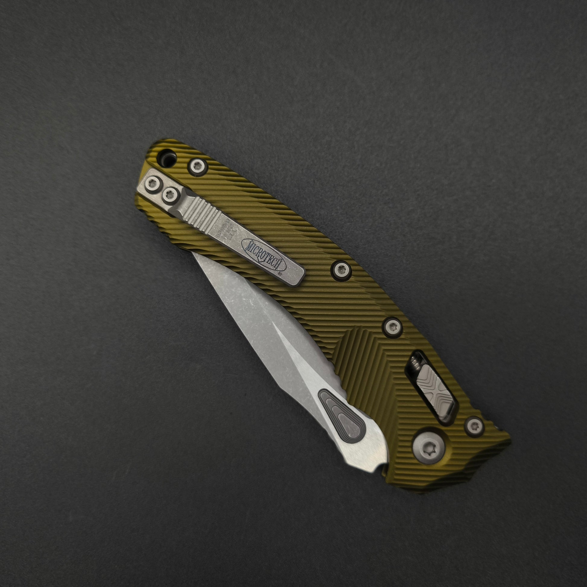 Microtech Amphibian S/E Ram-Lok OD Green Apocalyptic 4