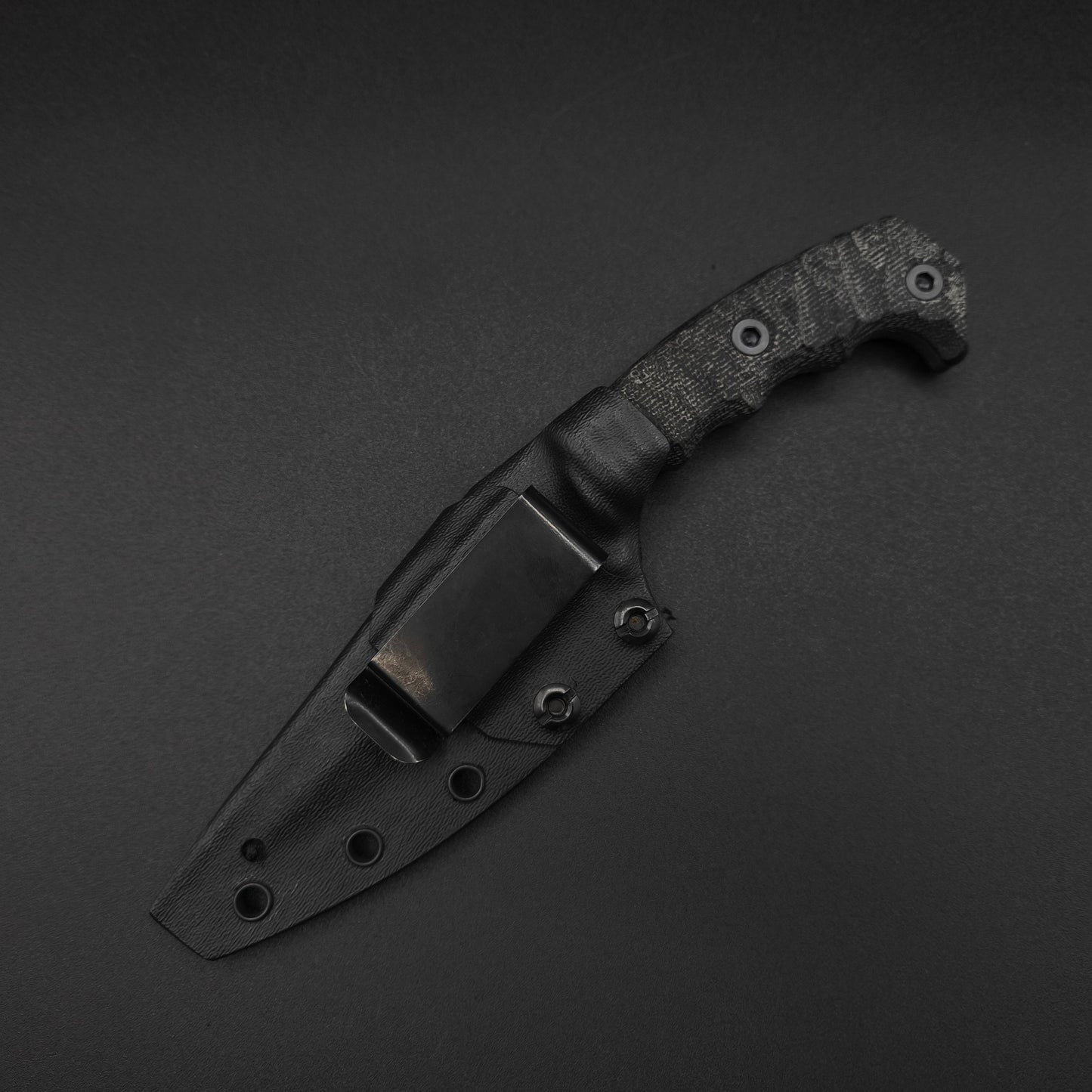 Half Face Blades HUMINT 4" Black Canvas Micarta 4