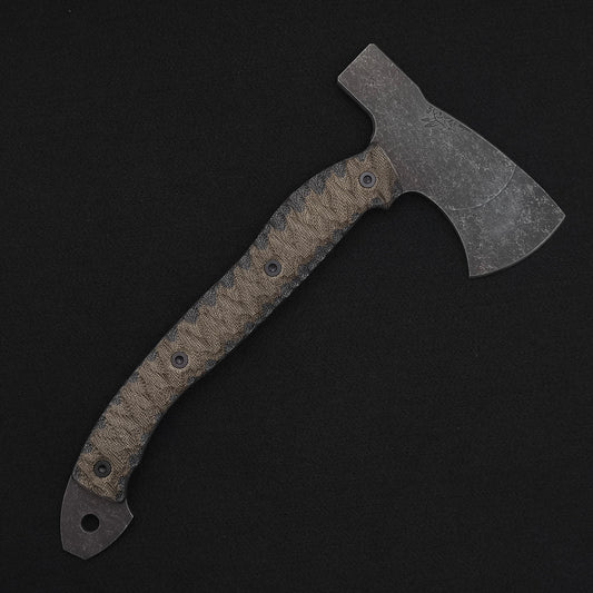 Half Face Blades Camp Hatchet OD Green/Black Canvas Micarta