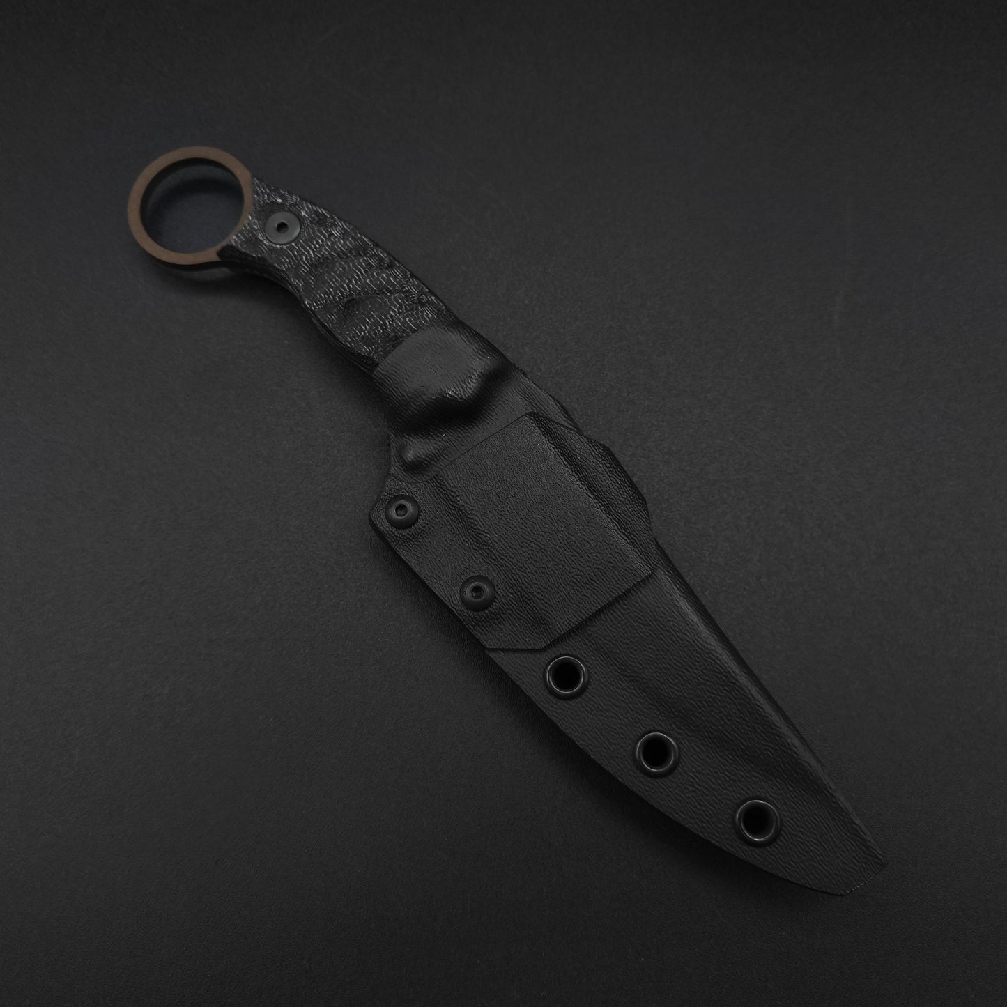 Half Face Blades Osoraku Black Canvas Micarta, Midnight Bronze 3