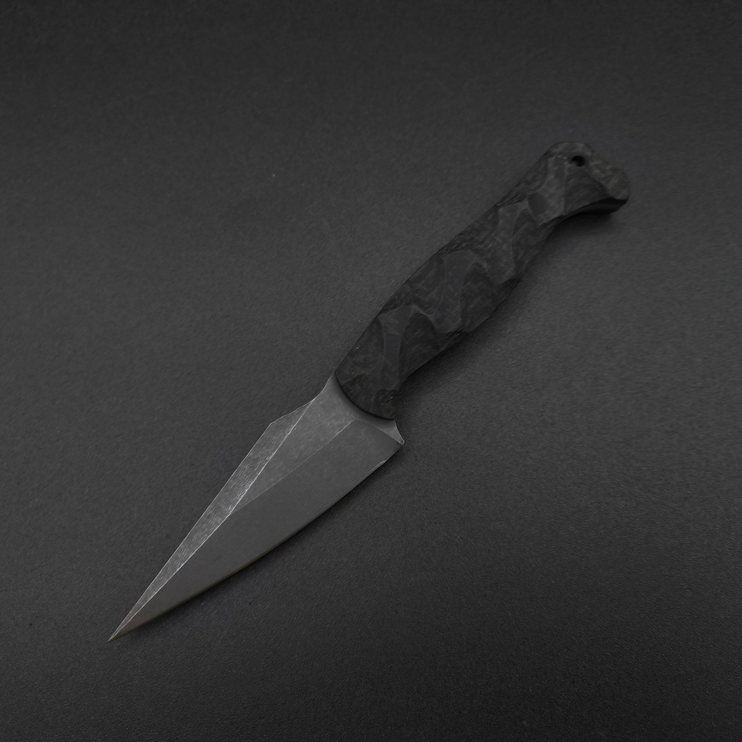 Half Face Blades Gulo Gulo, Mossy Oak Burlap Micarta, CF Pins 2