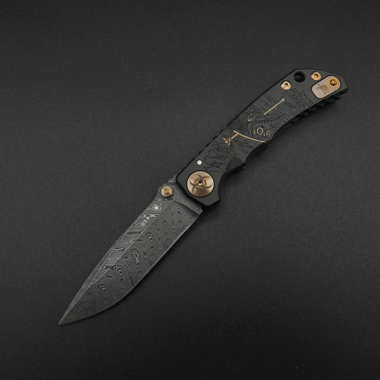 Spartan Blades Harsey Folder SF5 Custom Chad Nichols Damascus Black Plague 1