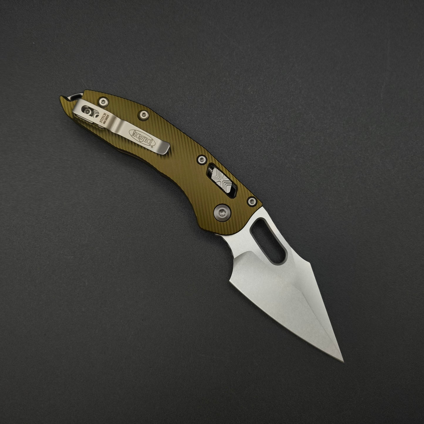 Microtech Stitch S/E Ram Lok OD Green Stonewashed M390MK 2