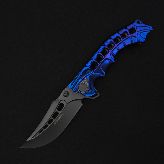 ADV Scavenger Gen 2, Integral Titanium Handle, Blue anodized, black M390 1