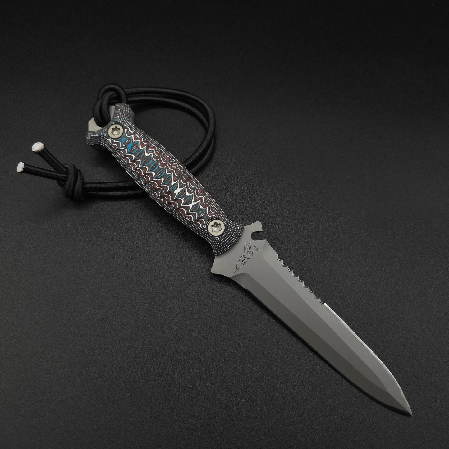 Half Face Blades Dive Knife, Nebula Carbon, Steel Grey Cerakote 1